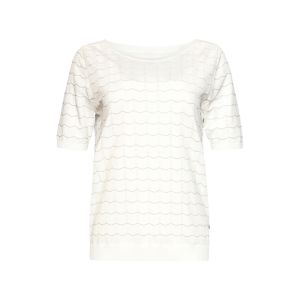 Smashed Lemon Tall Lot knit top white lurex gold