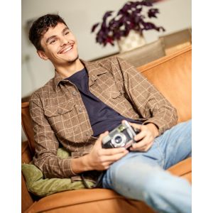 Xirtrum Canterburry overshirt blok bruin