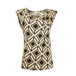 NED Tall Sera 65 shirt SS prnt drawn ikat black