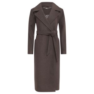 Smashed Lemon Tall Elora long jacket shaved brown