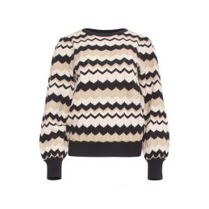 Smashed Lemon Bodhi sweater zigzag black/gold