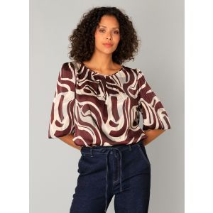 YEST Clara top dark bordeaux multi