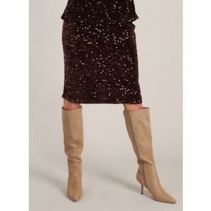 YEST Philippa rok pailletten copper brown