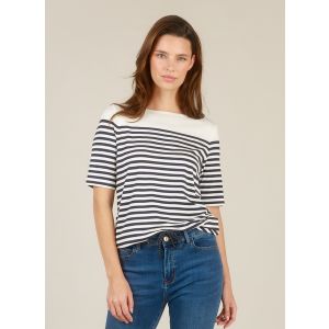 YEST Ishaana shirt str off white/navy