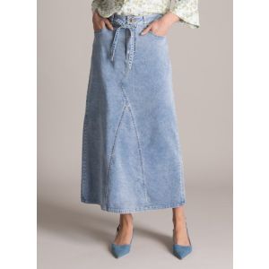 YEST Sammy skirt bleach blue denim