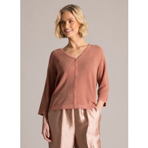 YEST Kira cardigan 9056 dark terra