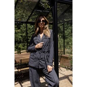 Kimara Tall Noah blazer dotted pinstripe