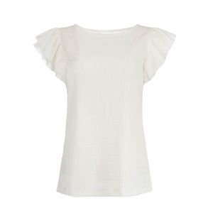 NED Tall Omono crinkle structure tricot optical white