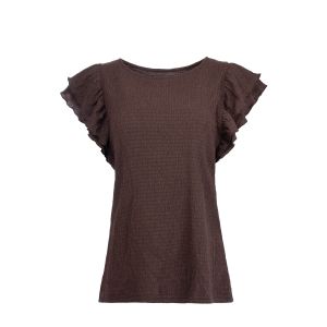 NED Tall Omono crinkle structure tricot deep brown