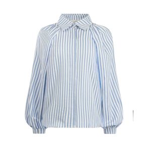 ICNK Tall Lexie seersucker stripe jeans blue