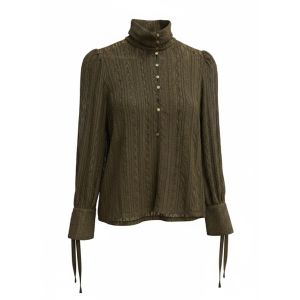 ICNK Tall Runa blouse kant shiny rachel brown
