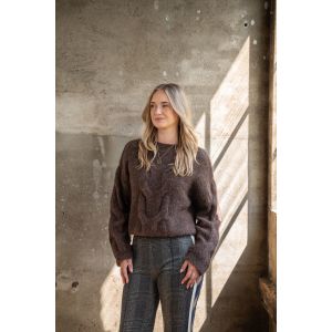 ICNK Tall Nadia loose knit cable 603 brown
