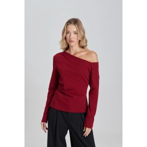 Phebe Tall Faye top a-sym burgundy