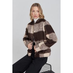 Phebe Leya jacket brown with beige