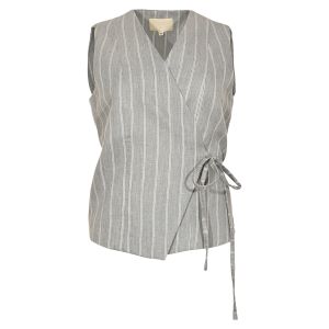 Zizo Tall Sophia gilet silver stripe