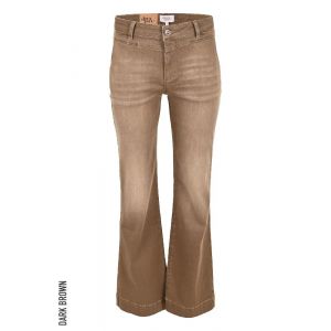 DNM Pure Brando v broek wide leg dark brown