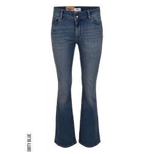 DNM Pure Flynn flap broek flared dirty blue