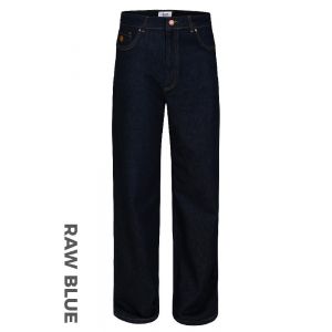 DNM Pure Cooper broek wide leg raw blue
