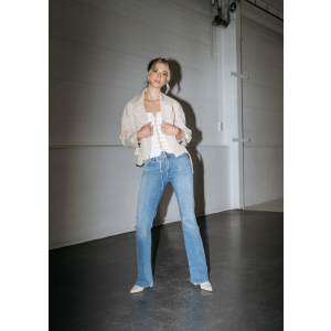 DNM Pure Tall Flynn flap light effen blue