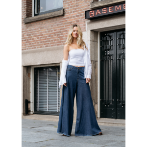 DNM Pure Tall Houston super wide leg mid blue