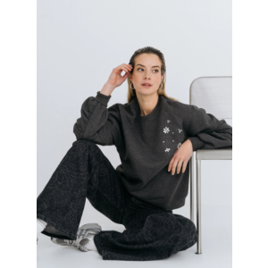 DNM Pure Tall Ella long puff sl anthra stones sweat